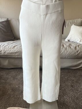 JUSTFAB Ribbed Heavy Knit Elastic Waist Women's Pants